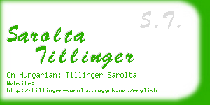 sarolta tillinger business card